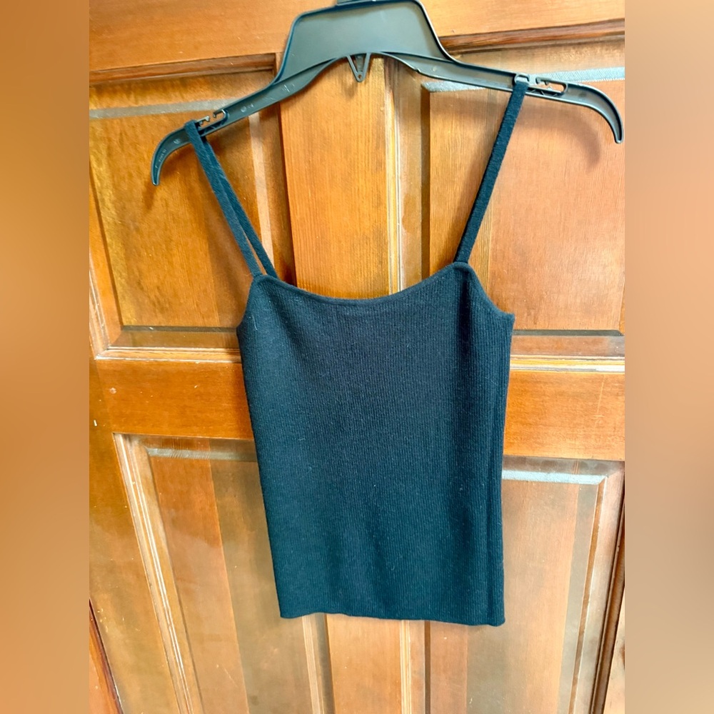 NakedCashmere Blue Fitted Crop Camisole